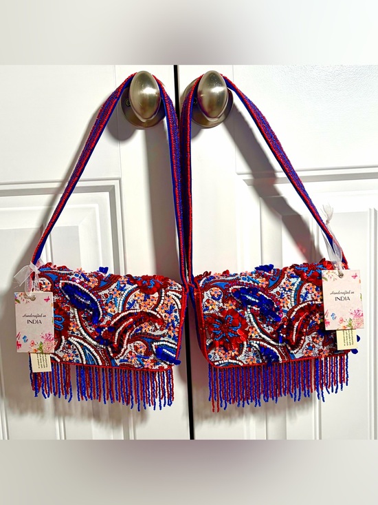 ❀ Handbags - JULY 4TH - SET x2 - VIRAL BEADED BAGS MATCHING - RED, WHITE, AND BLUE 2026
